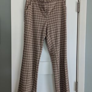 Elegant Plaid Straight Leg Pants